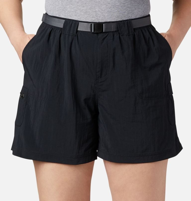 Women's Columbia Sandy River Cargo Shorts Black | Plus Size CA-J13C4